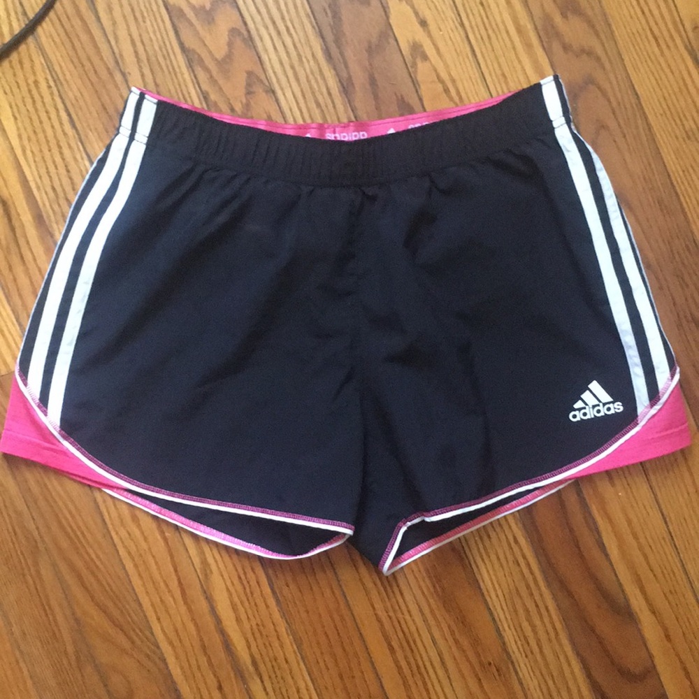Adidas Climalite shorts black white pink